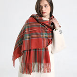 Plaid Foulard Winter Scarves