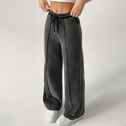 Stylish Y2K Drawstring Wide Leg Sweatpants
