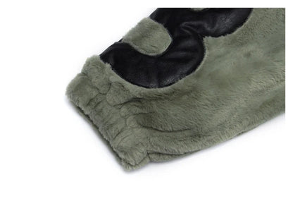 Cozy Letter Patch Fleece Jacket