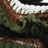 Y2K Hollow Striped Gothic Crop Sweater