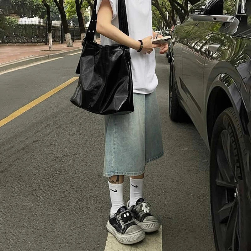 Y2K Wide-Leg Denim Jorts