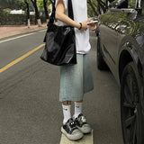 Y2K Wide-Leg Denim Jorts