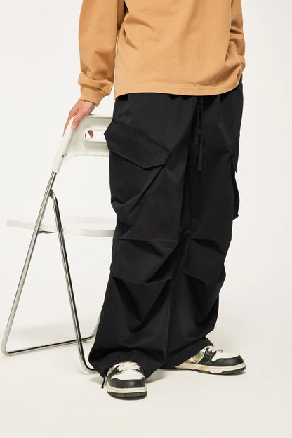Pleated Baggy Cargo Pants