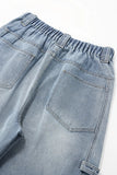 Workwear Washed Wide Leg Denim Baggy Jeans
