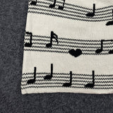 Knitted Music Pattern Beanie