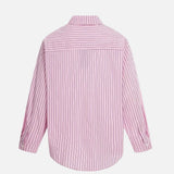Streetwear Striped Graffiti Print Long Sleeve Shirt