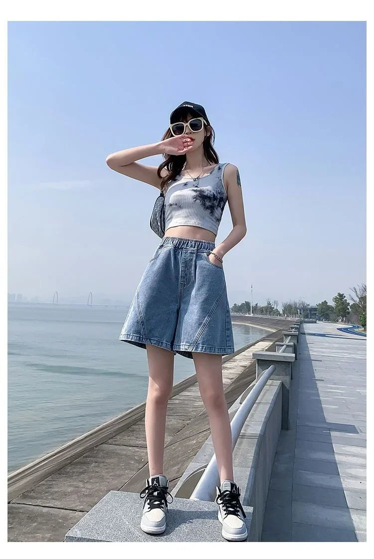Easy Breezy High Waist Cool Denim Short