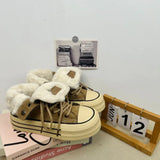 Warm Plush High Winter Lace Up Boots
