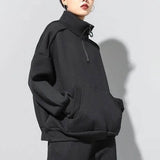 Solid Color Solid Color Half Zipper Sweatshirt