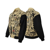 Streetwear Flexible Graffiti Patchwork Denim Jacket
