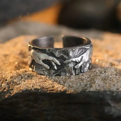 Silver Retro Gothic Open Index Finger Ring