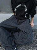 Striped Blade Design Wide Pants