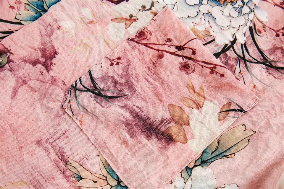 Nylon Floral Elegant Shirt