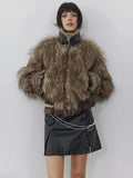 Women Autumn Winter Thick Faux Fur Jacket
