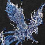 Summer Phoenix Embroidery Casual O-Neck Cotton T-Shirt