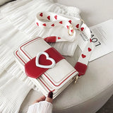 Y2K Heart Buckle Cross Bag