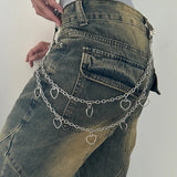 Y2K Belted Metal Chain