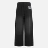 Retro Gradient Letter Printed Sports Sweatpants