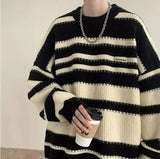 Y2K Striped Knitted Hip Hop Sweater
