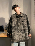 Streetwear Retro American Style Cargo Denim Jacket
