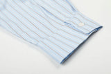 Streetwear Striped Graffiti Print Long Sleeve Shirt