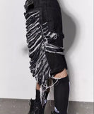 Streetwear Y2K Vintage High Waist Black Denim Jorts
