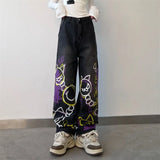 Vintage Y2K Hand-Painted High Waist Jeans