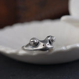 Gothic Adjustable Punk Frog Animal Ring