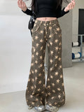 Y2K Star Printed Cyber Slim Jeans