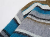 Rainbow Fluffy Oversized Striped Fuzzy Sweater