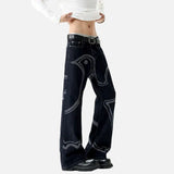 Vintage Chic Multistitch Denim Jeans
