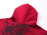 Goyhic Cross Print Oversized Hip Hop Hoodie