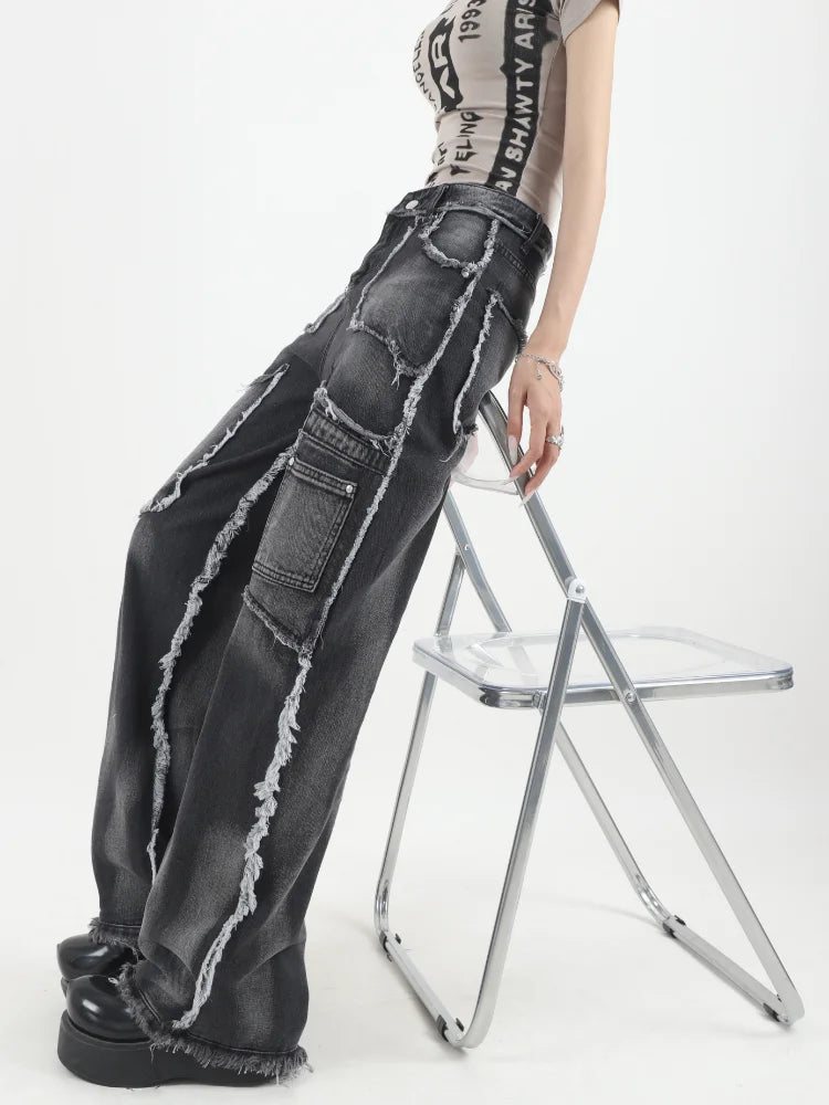 Urban Patchwork Denim Jeans