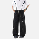 Durable Loose Wide Leg Washed Denim Jeans