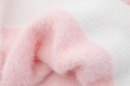 Fashionable Sky Ombre Gradient Fuzzy Sweater