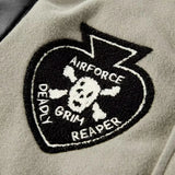 Y2K Thickened Wool Splicing Flight Varsity Jacket