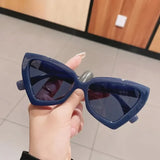 Front view of the blue Timeless Elegance Sunglasses