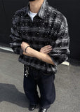 Breathable Starry Grid Long Sleeve Shirt