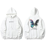 Flattering Colorful Butterfly Print Hip Hop Hoodie