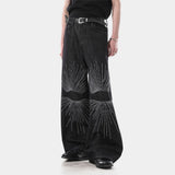Embroidered Casual American Style Retro Jeans
