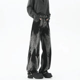 Durable Streetwear Black Tie Dye High Jeans