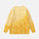Y2K Colorful Gradient Cable Knit Sweater