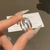 Women Geometric Skeleton Sterling Silver Ring