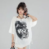Y2K Gothic Summer Letter Print Casual T-Shirt
