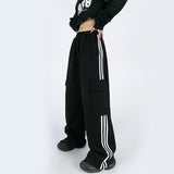 Striped Women Cargo Pants