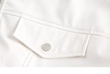 PU Leather Star Embroidery Jacket
