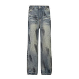 Distressed Vintage Cool Retro Denim Jeans