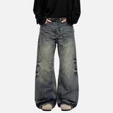 Vintage Y2K Distressed Washed Wide Leg Jeans
