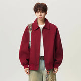 Fashionable Hip Hop Lapel Zipper Jacket