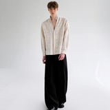 Luxury Pearl Patchwork Long Sleeve Shirt